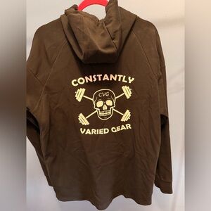 CVG Black Zip-Up Hoodie with white Logo